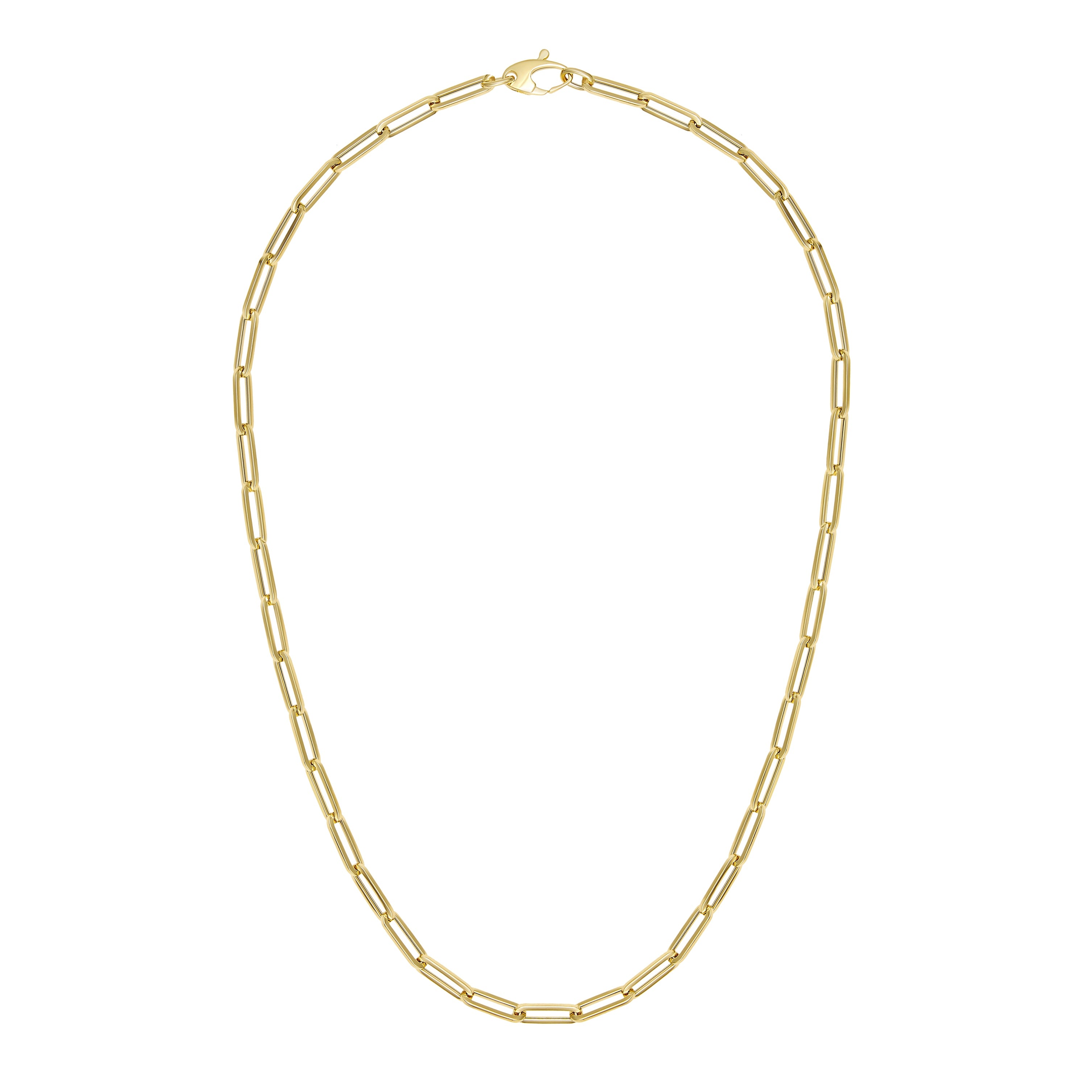 Medium 14K Gold Paper Clip Chain