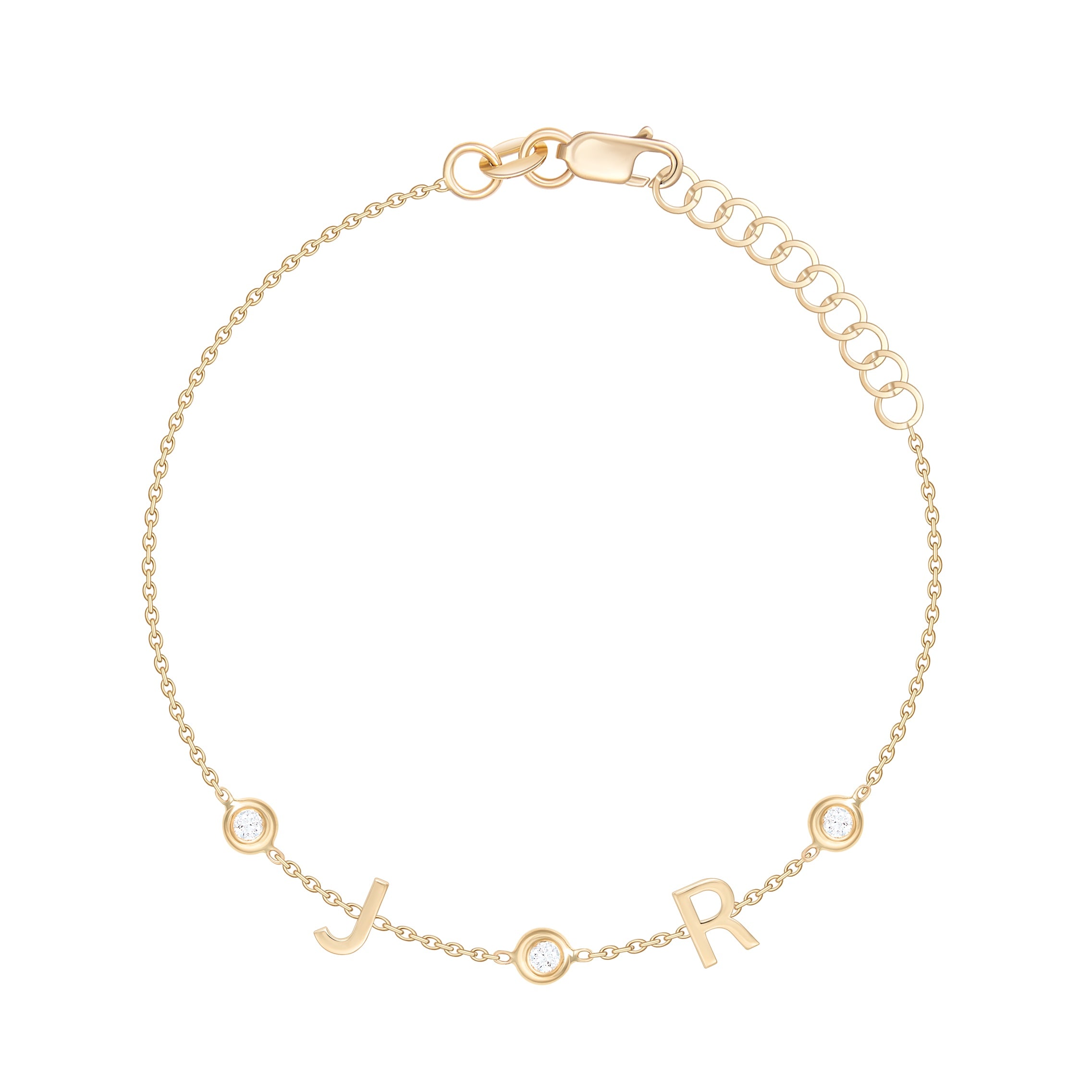 Multi Letter and Stone Bracelet