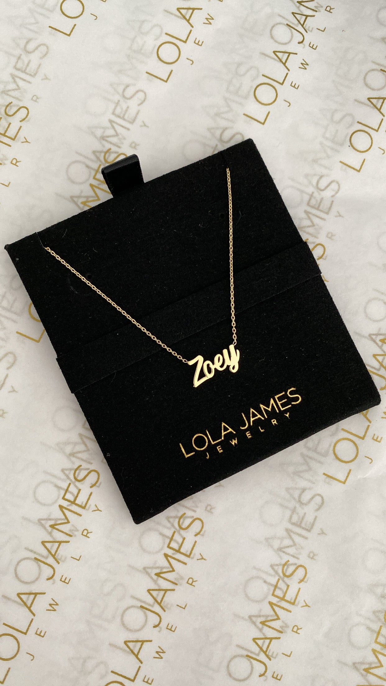 Small Script Gold Name Necklace