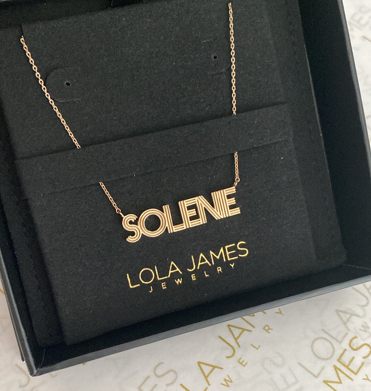 Large Fluted Name Necklace