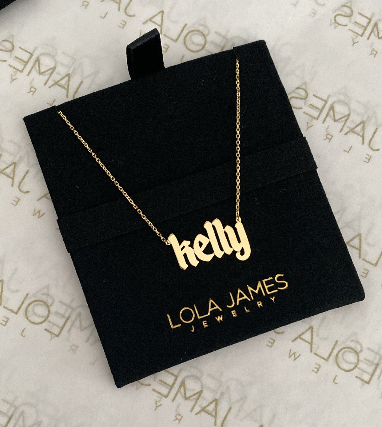 Modern Gothic Name Necklace