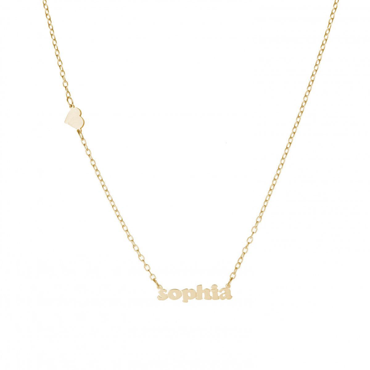 Mini Me With Heart Or Star In Chain - 14K Personalized Necklace With Heart Or Star - Lola James Jewelry