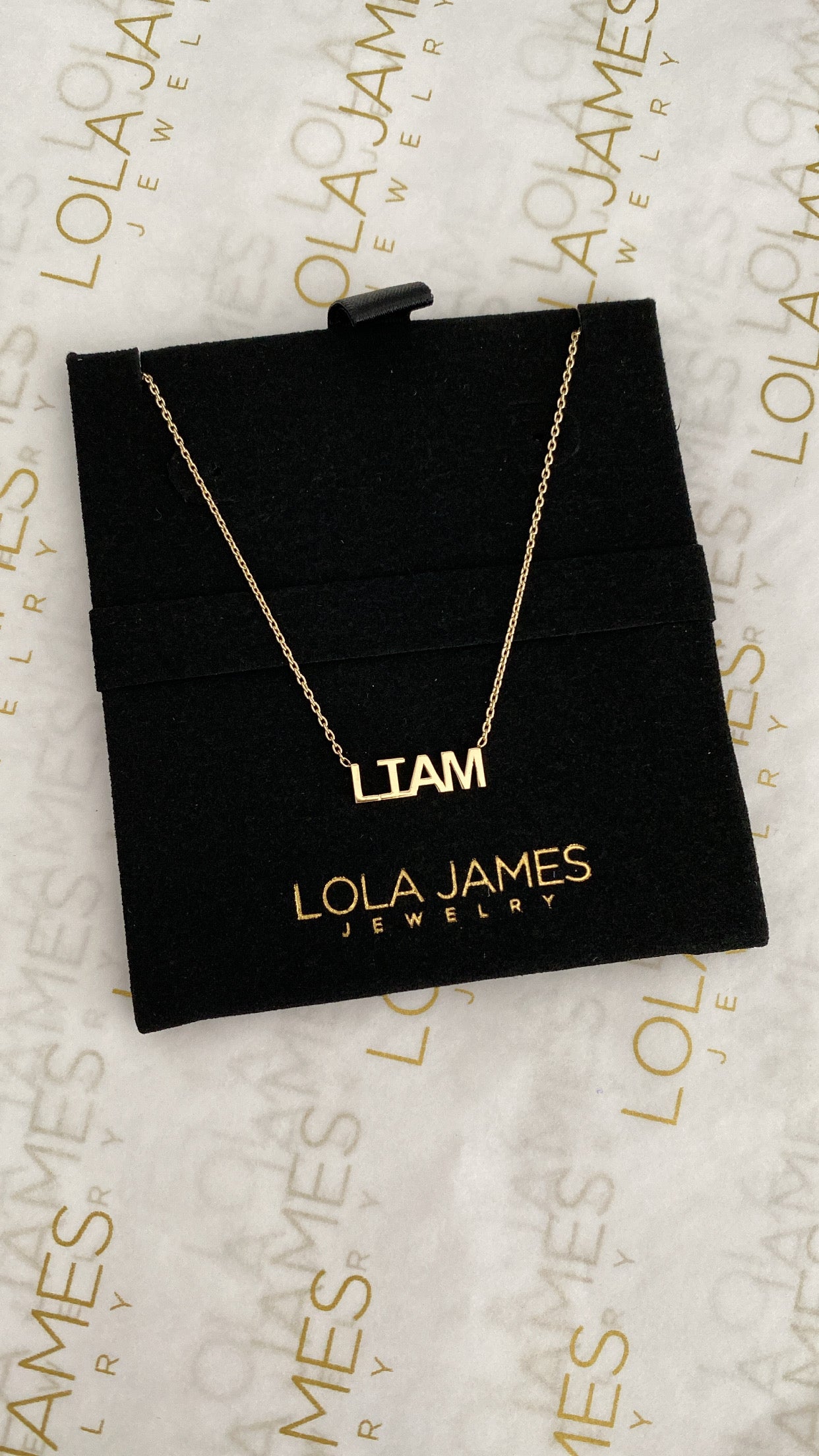 Small Block Name Necklace