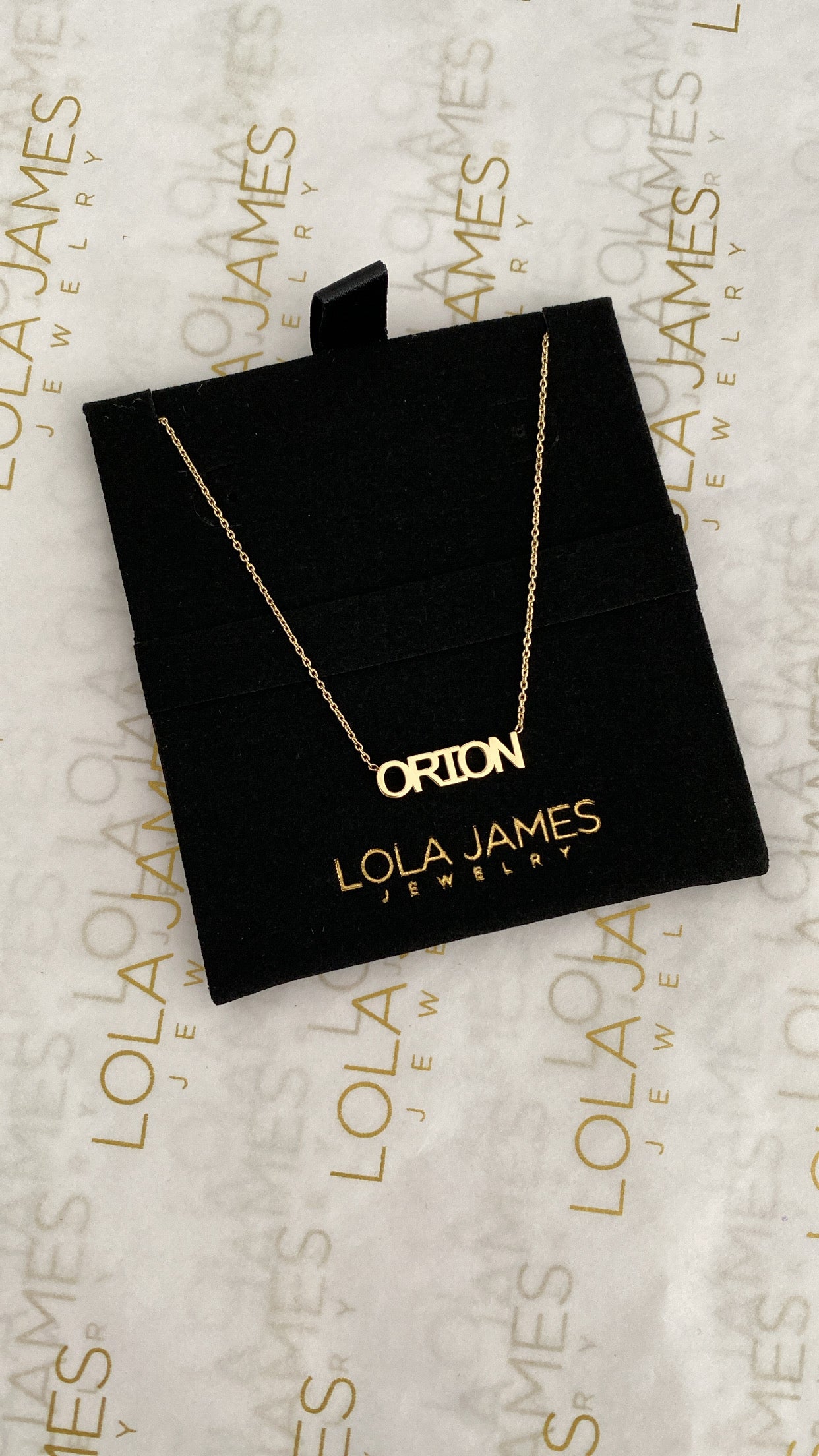 Small Block Name Necklace