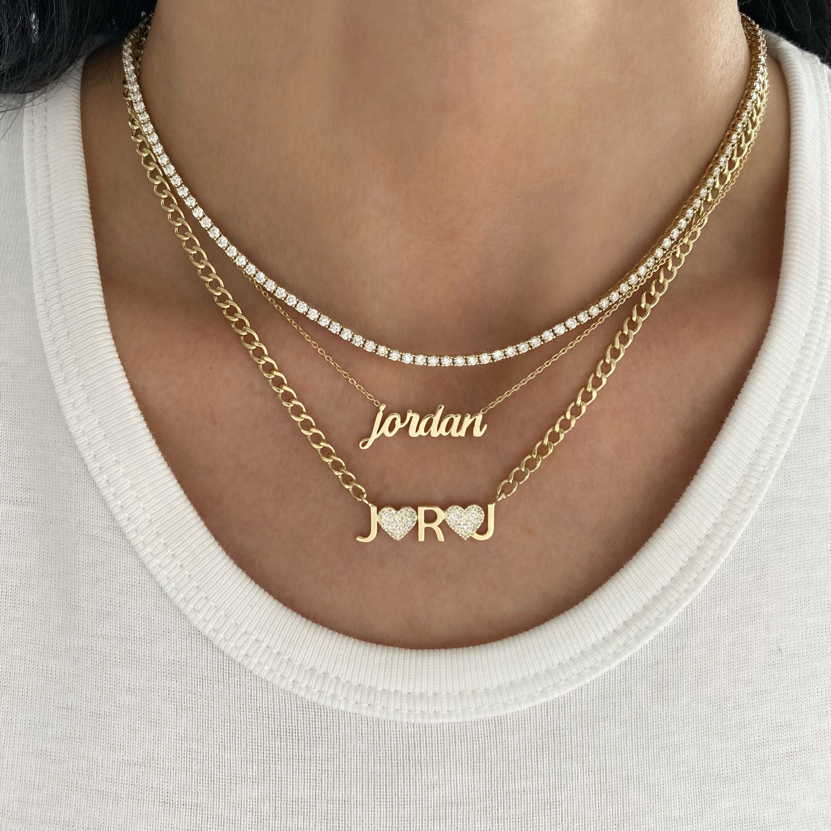 Small Script Gold Name Necklace