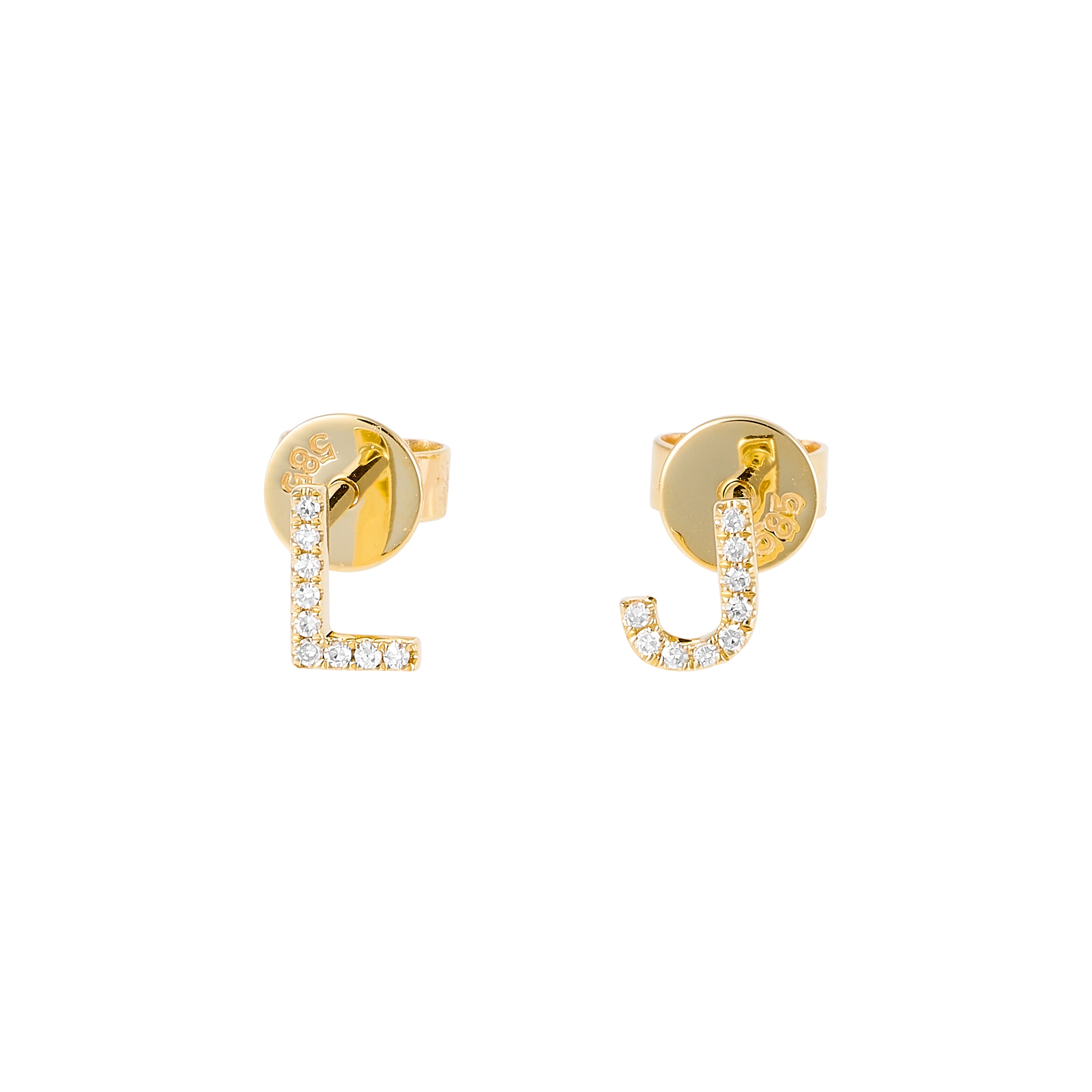 Diamond Initial Earring