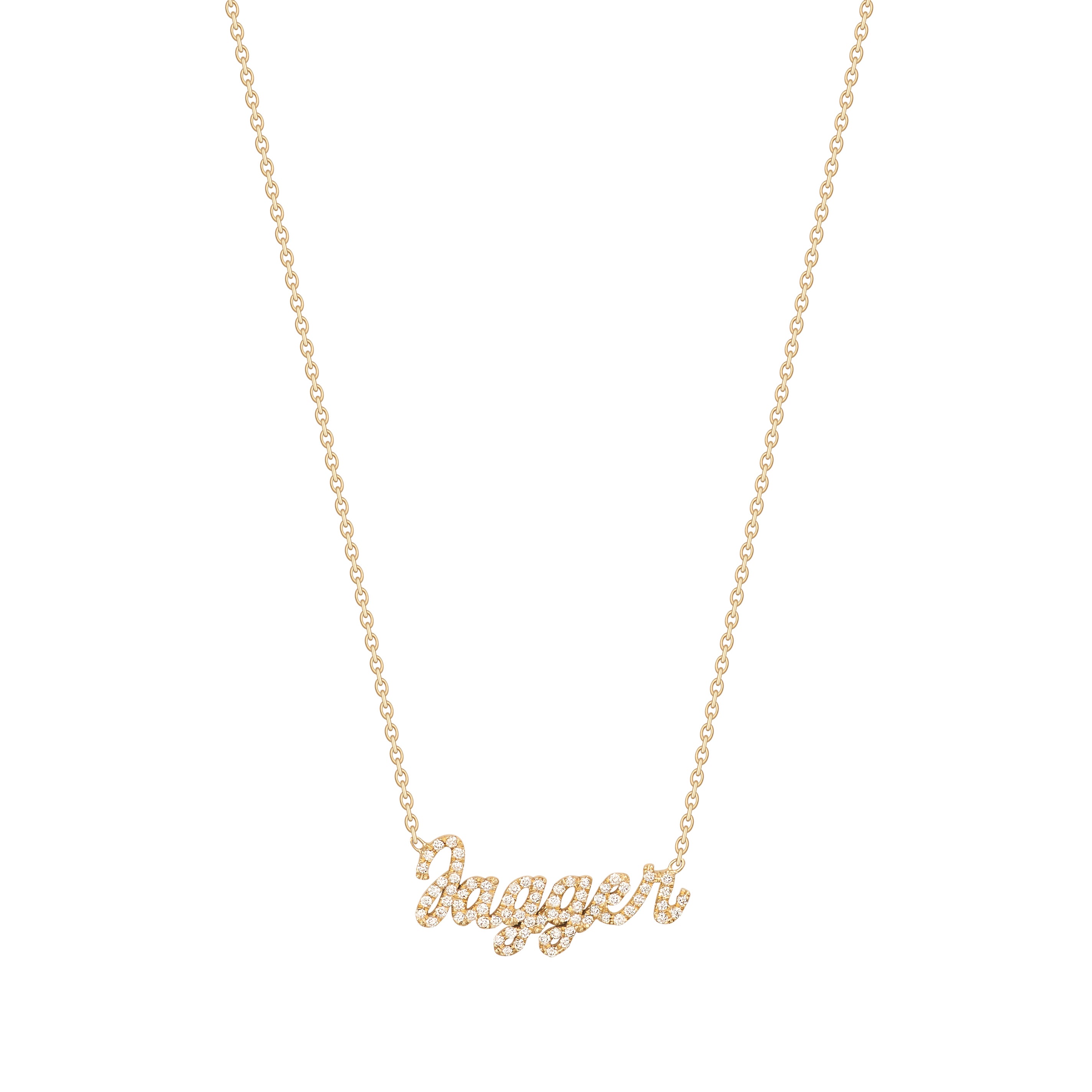 Small Diamond Script Name Necklace - Font #1
