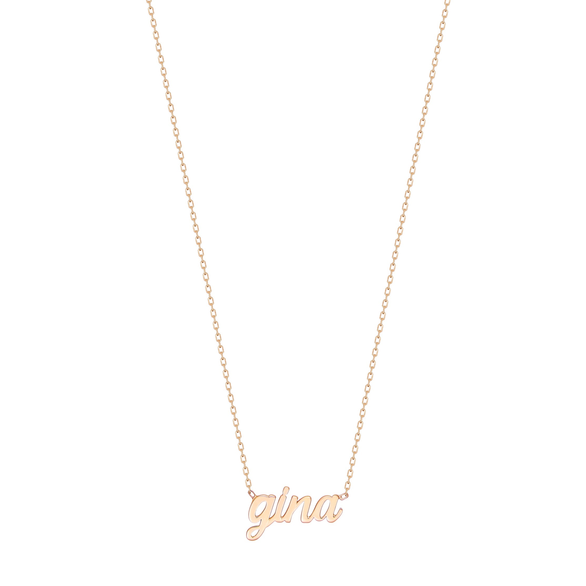 Small Script Gold Name Necklace