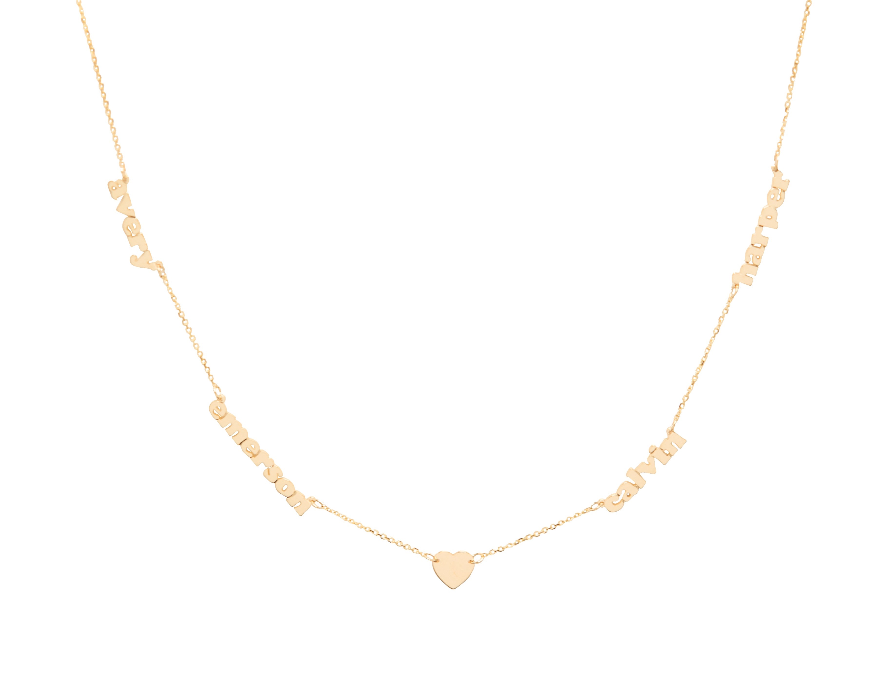 Mini Me Double Love - 14k Personalized Name Necklace - Lola James Jewelry 