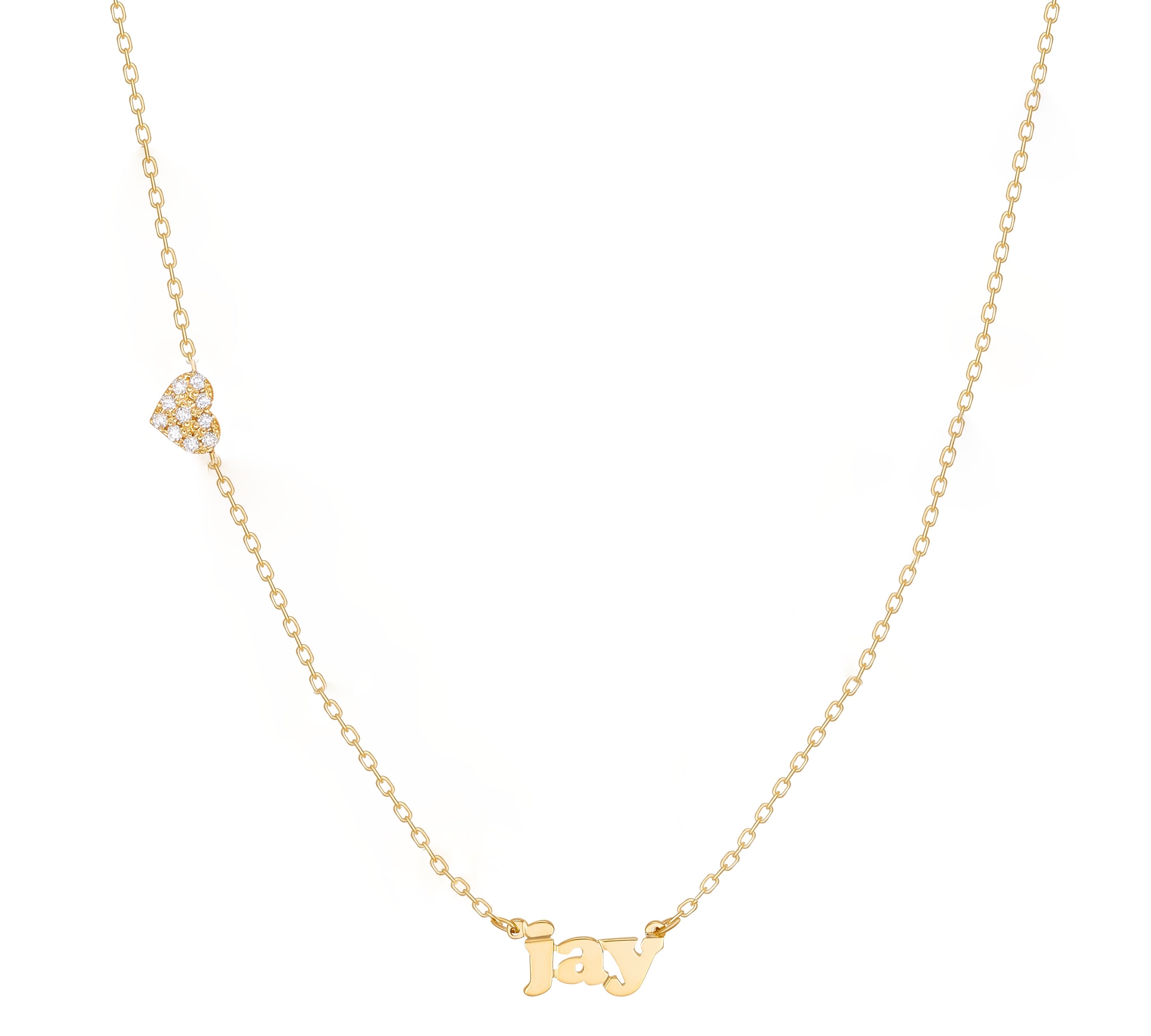 Mini Me with Small Diamond Heart in the Chain