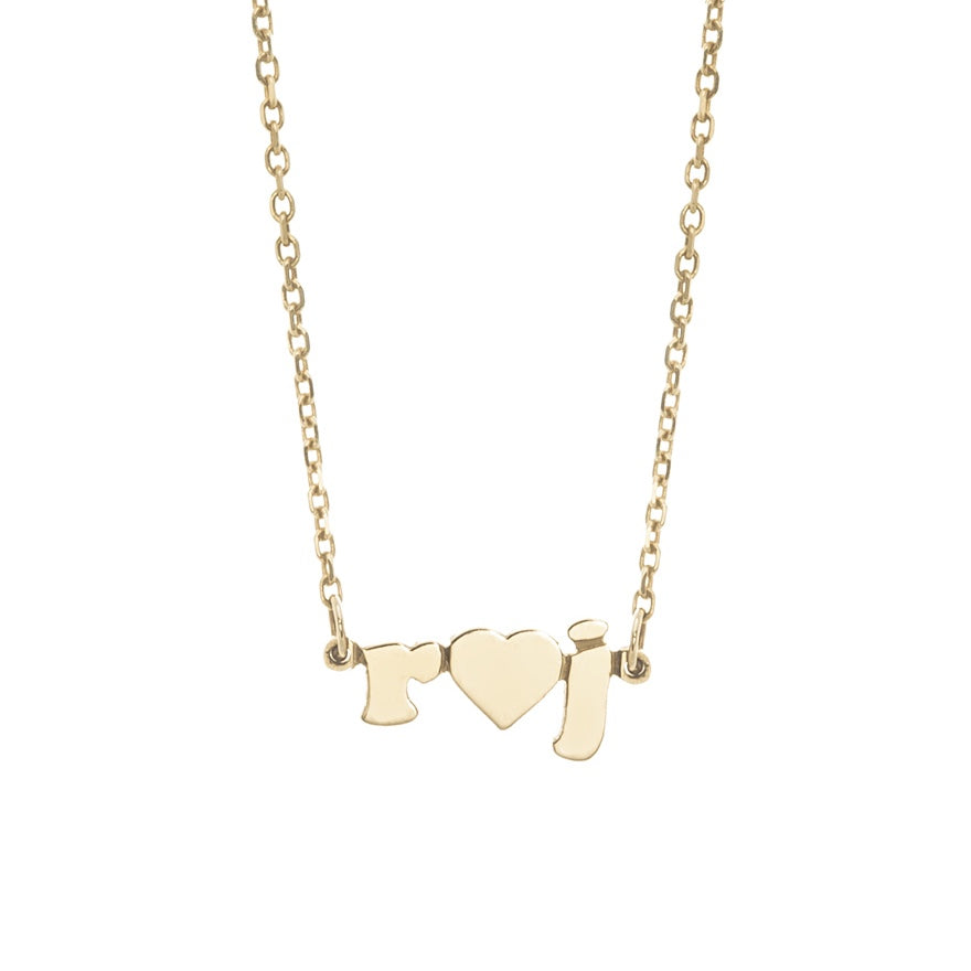 Mini Me Heart - 14K Gold Personalized Custom Necklace - Lola James Jewelry 