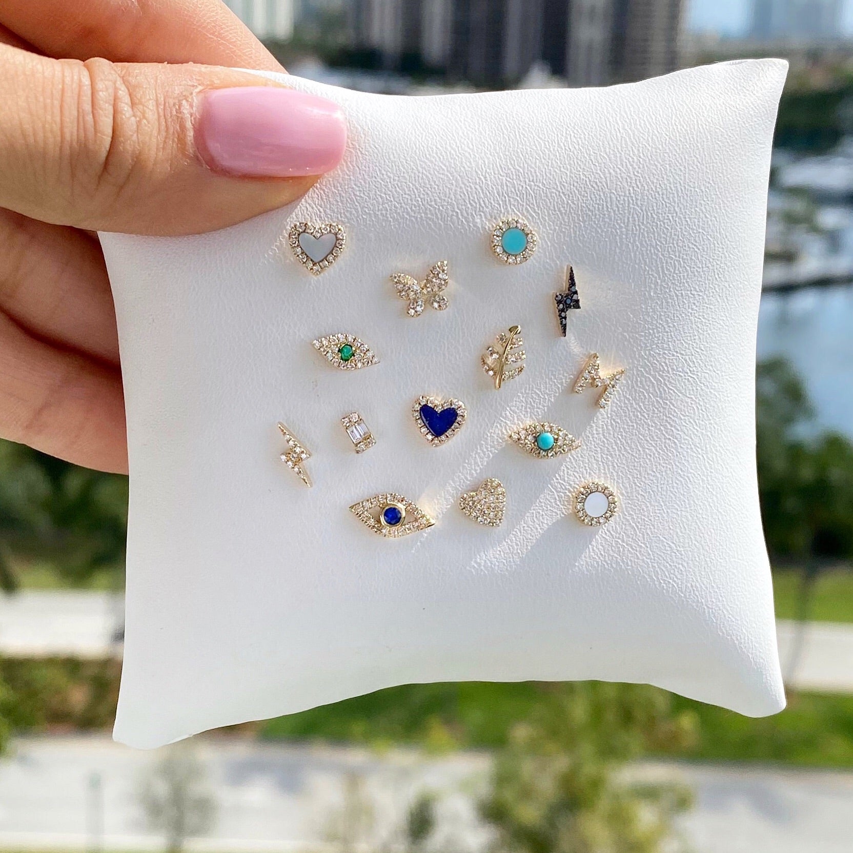 Diamond Initial Earring