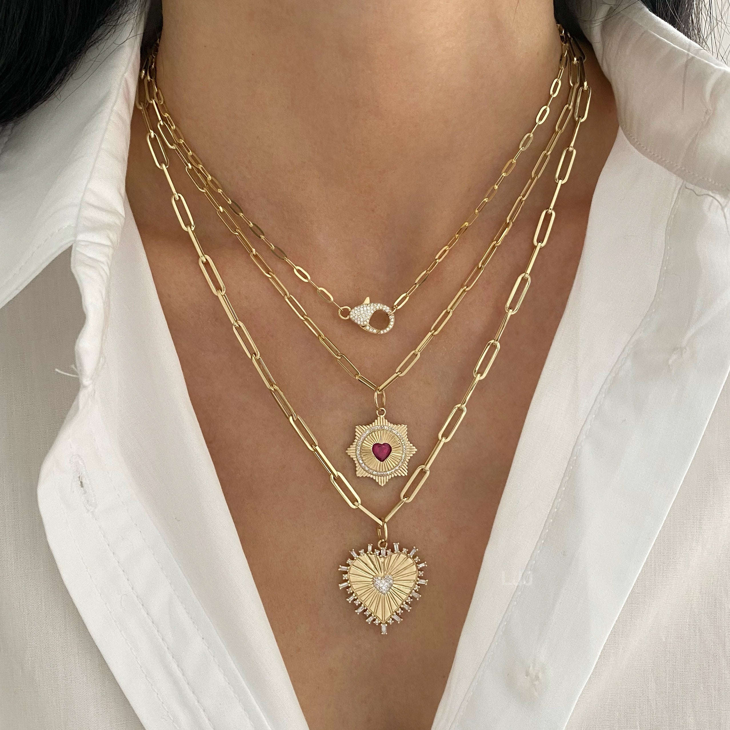 Small 14K Gold Paper Clip Chain