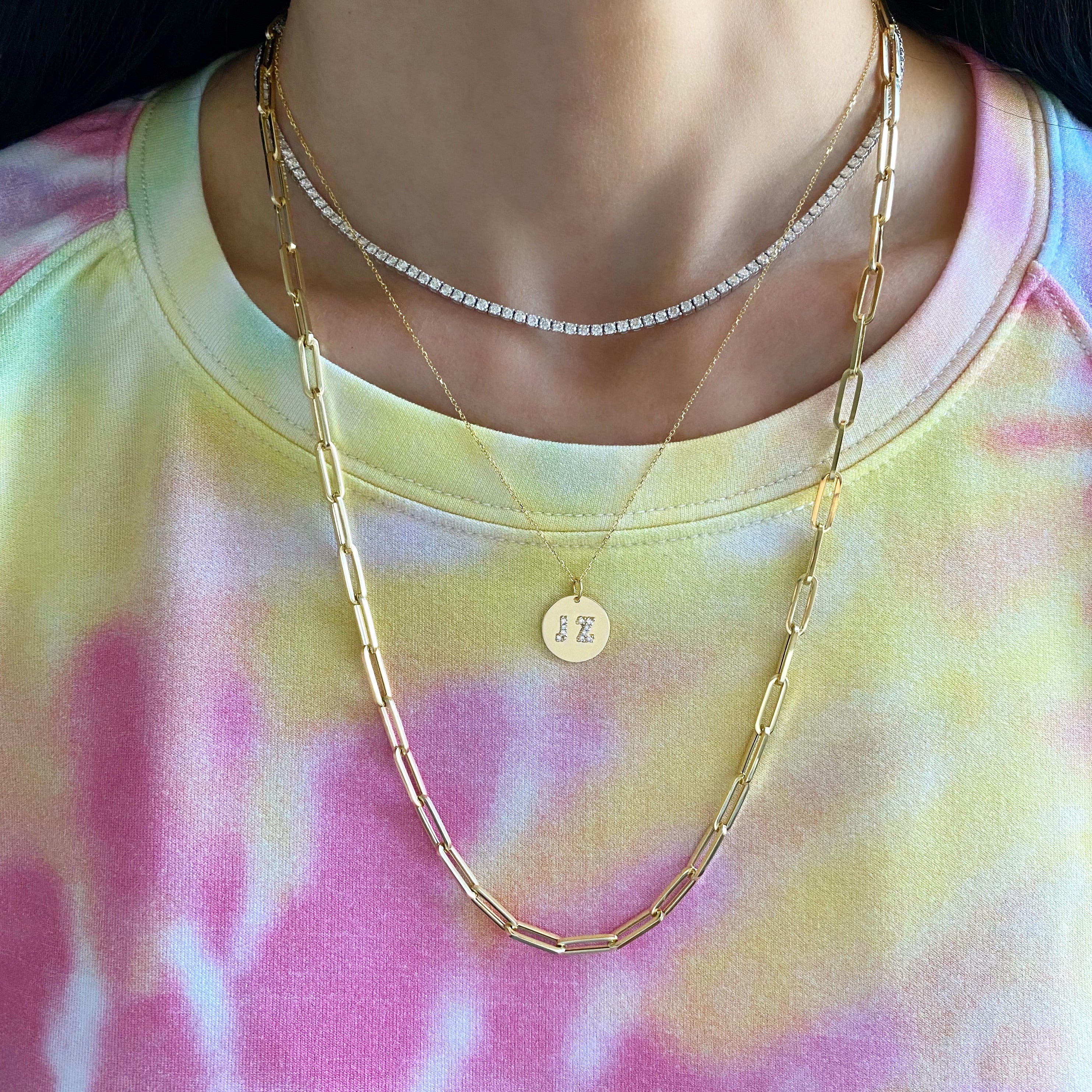 Round Charm With Raised Letters