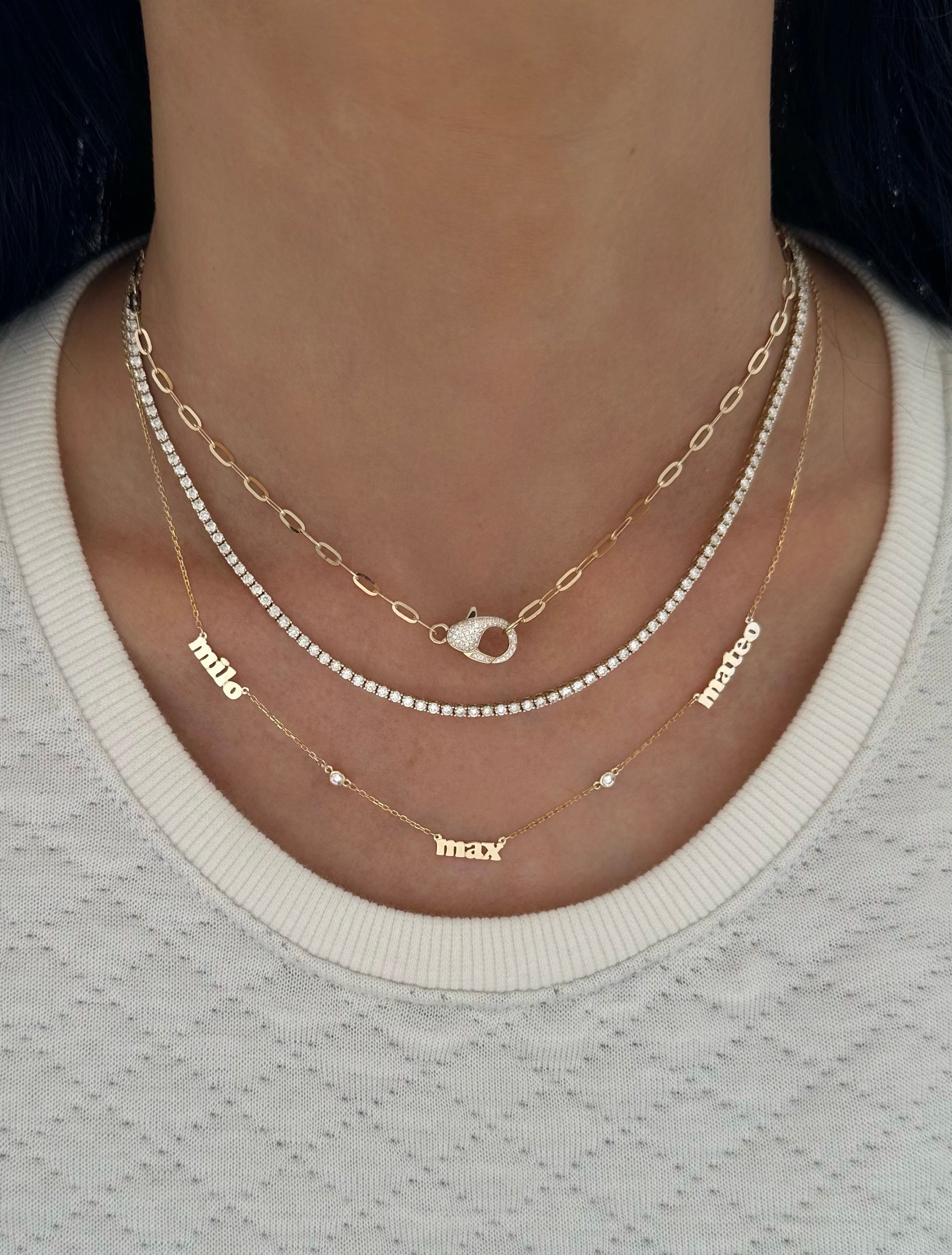 Mini Me Multi Name With Diamonds