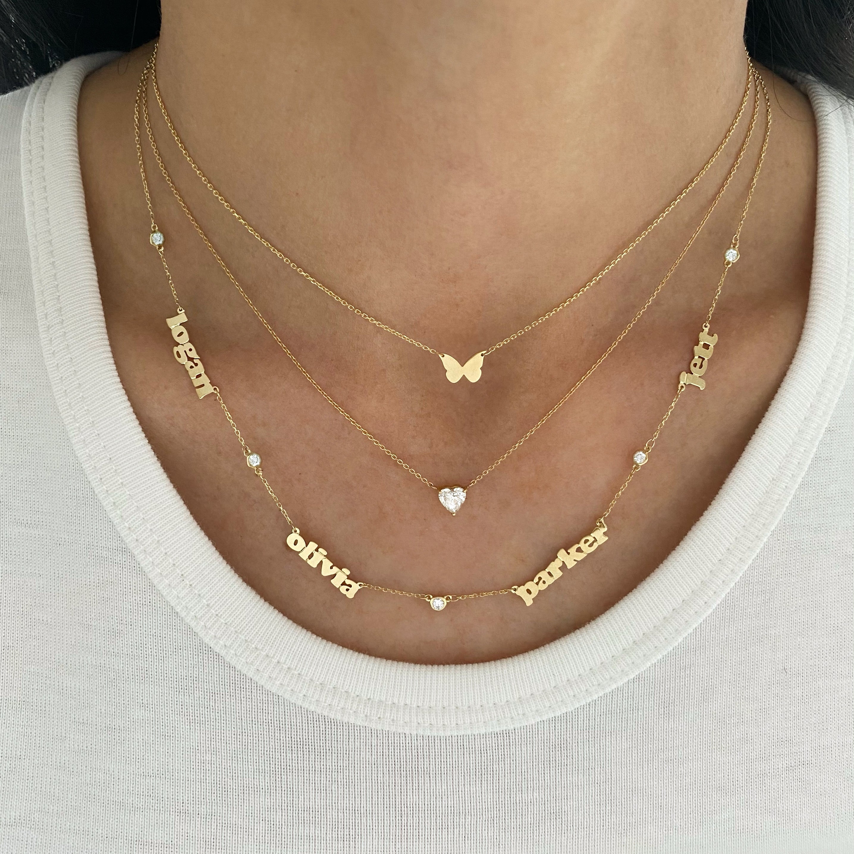 Mini Me Multi Name With Diamonds