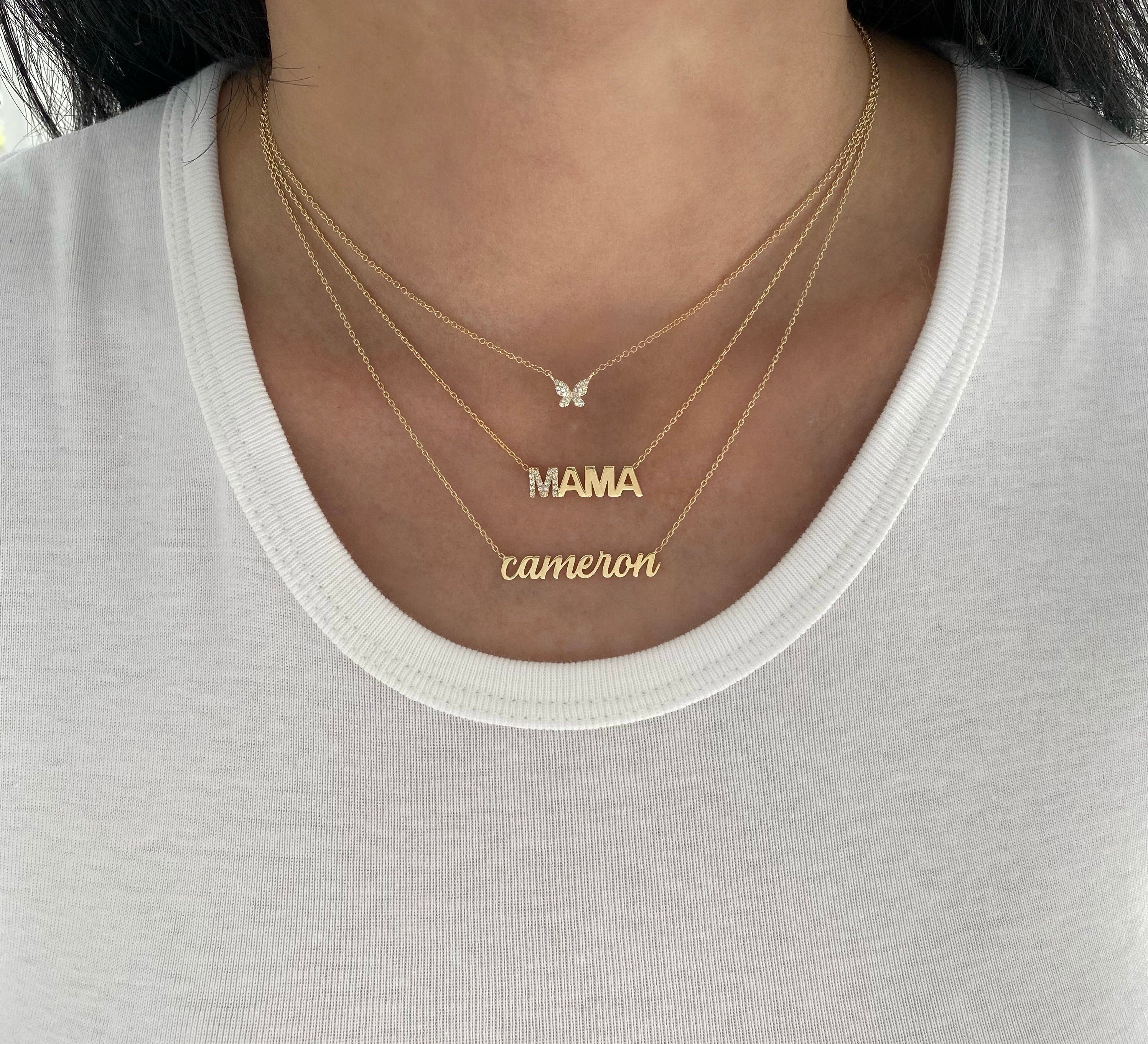 Small Script Gold Name Necklace