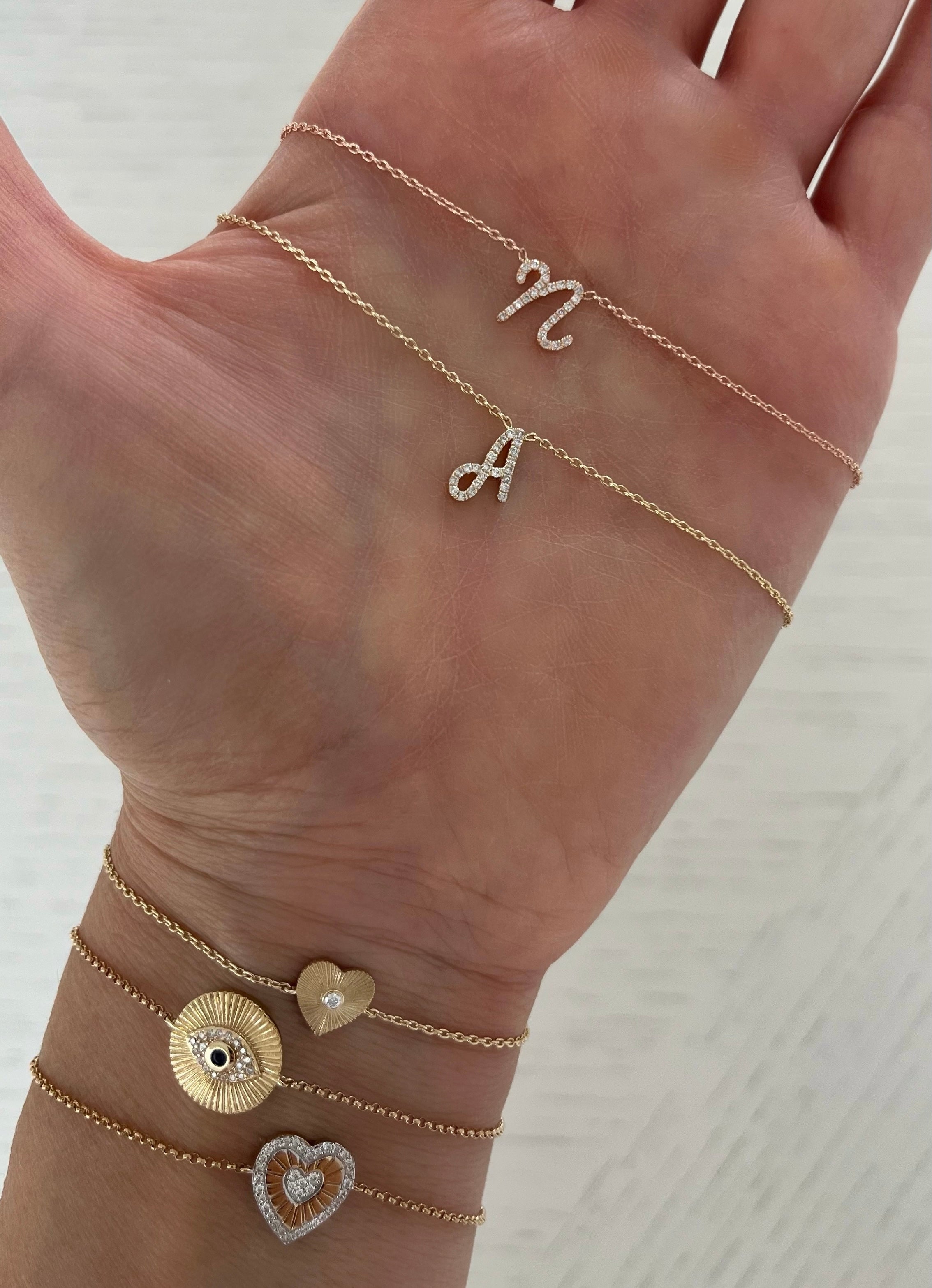 Uppercase Diamond Script Letter