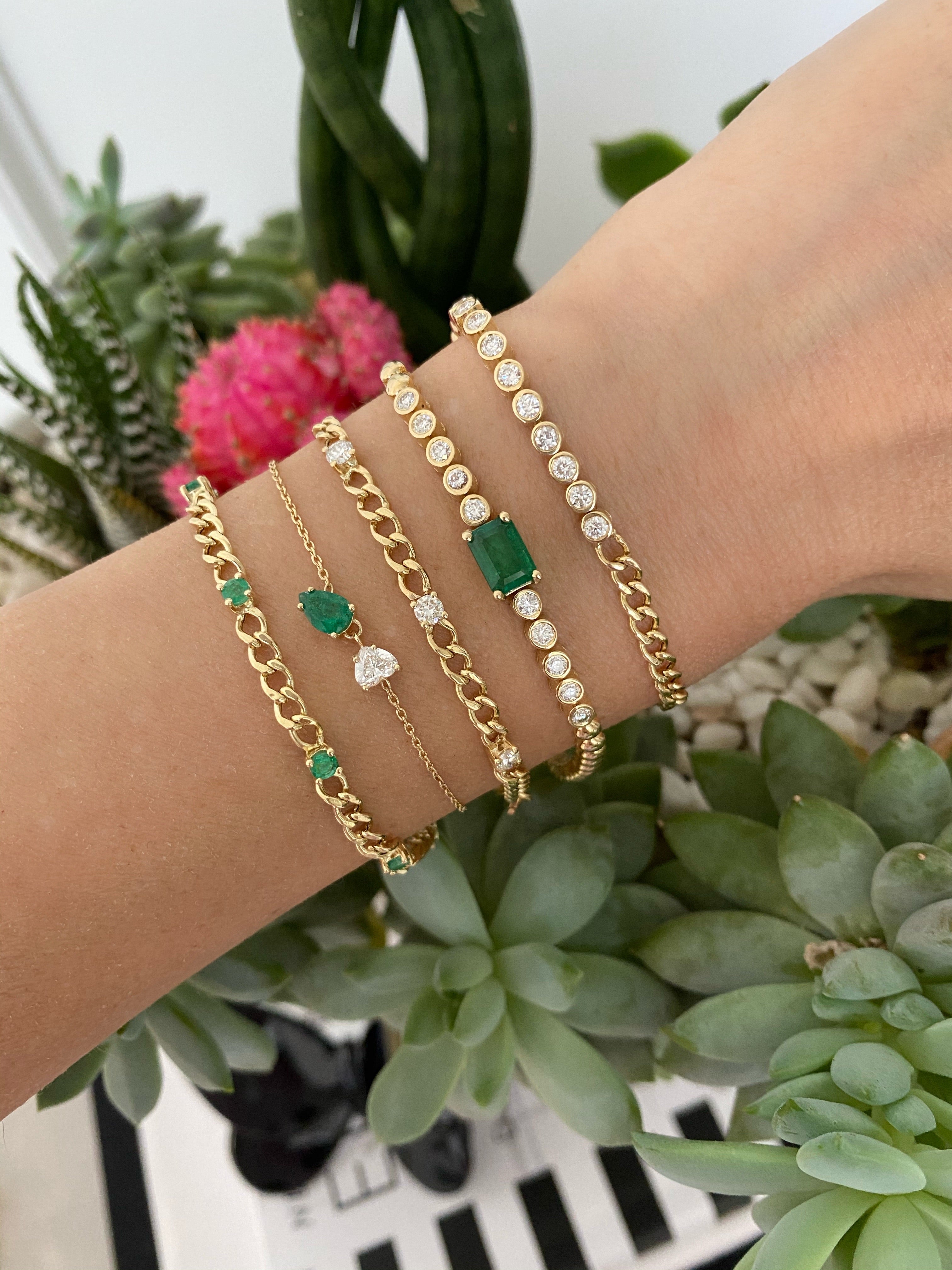 Emerald and Diamond Bracelet