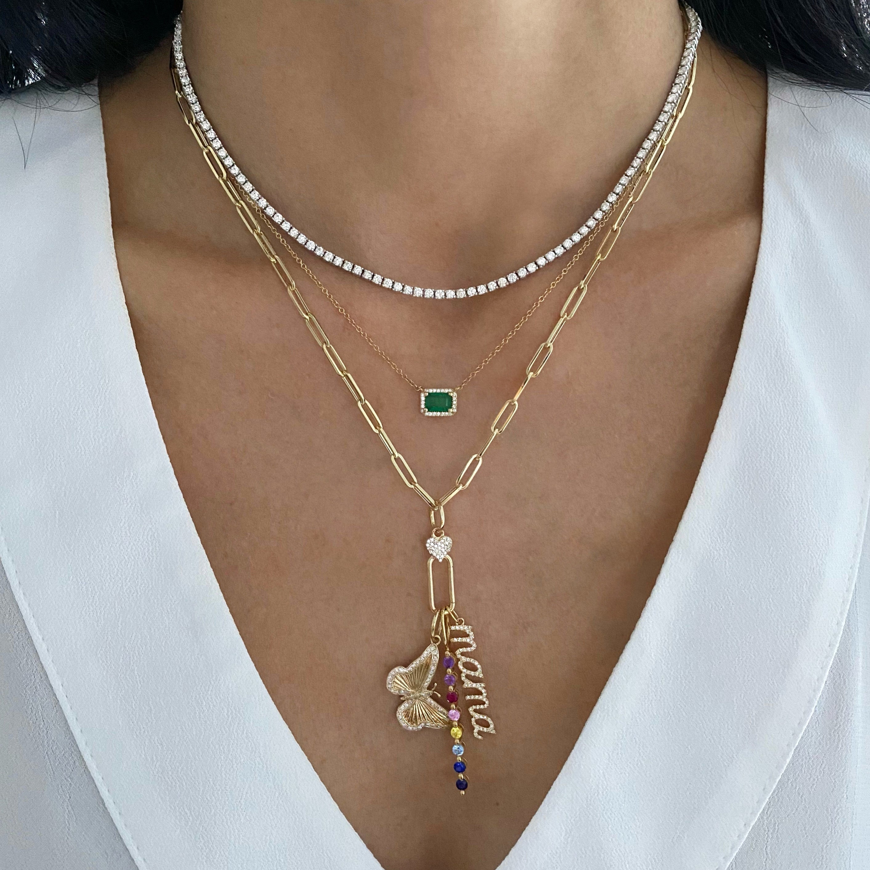 Rainbow Sapphire Charm