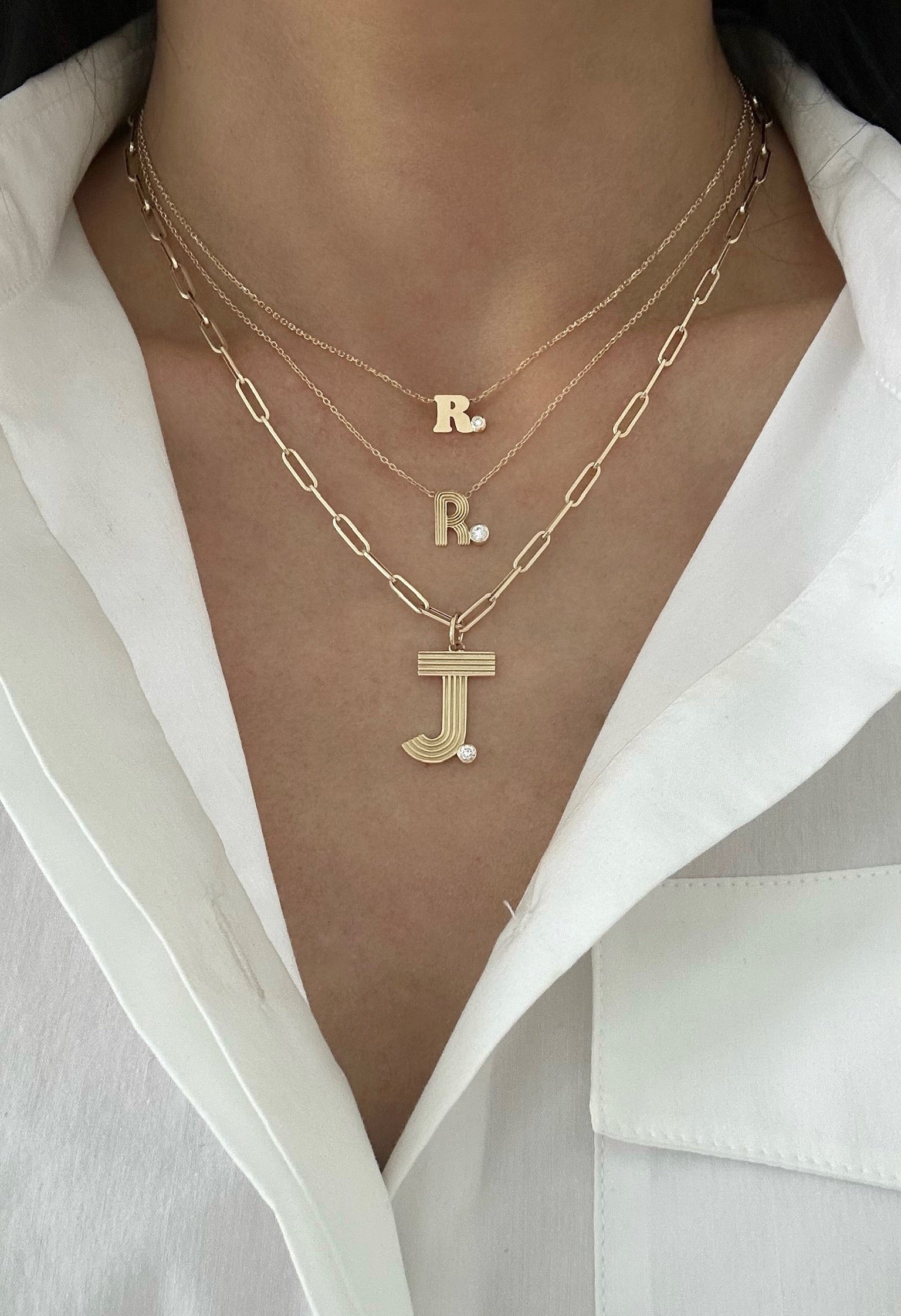 Mini Me Letter with Diamond Accent