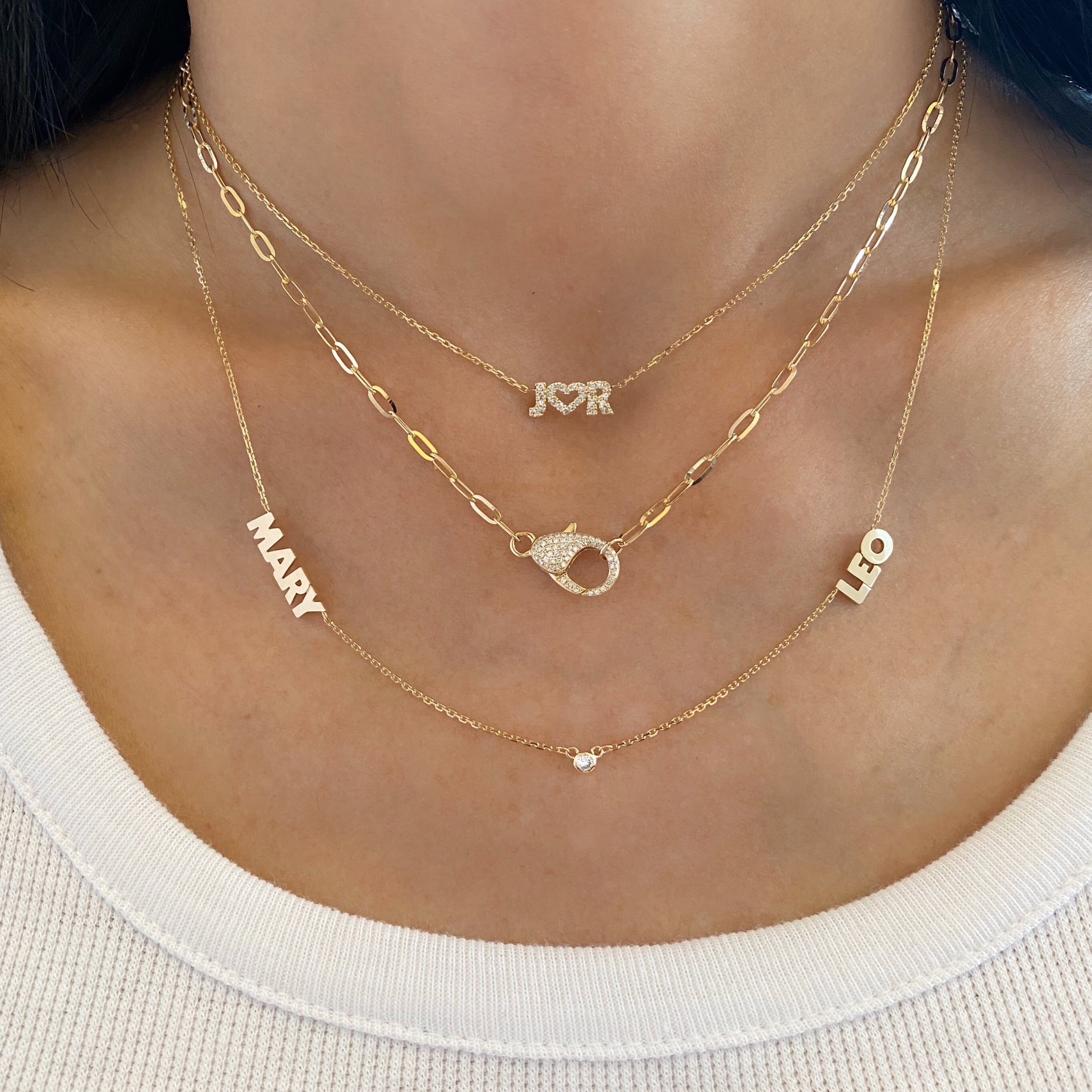 Multi Name Uppercase Font with Diamonds