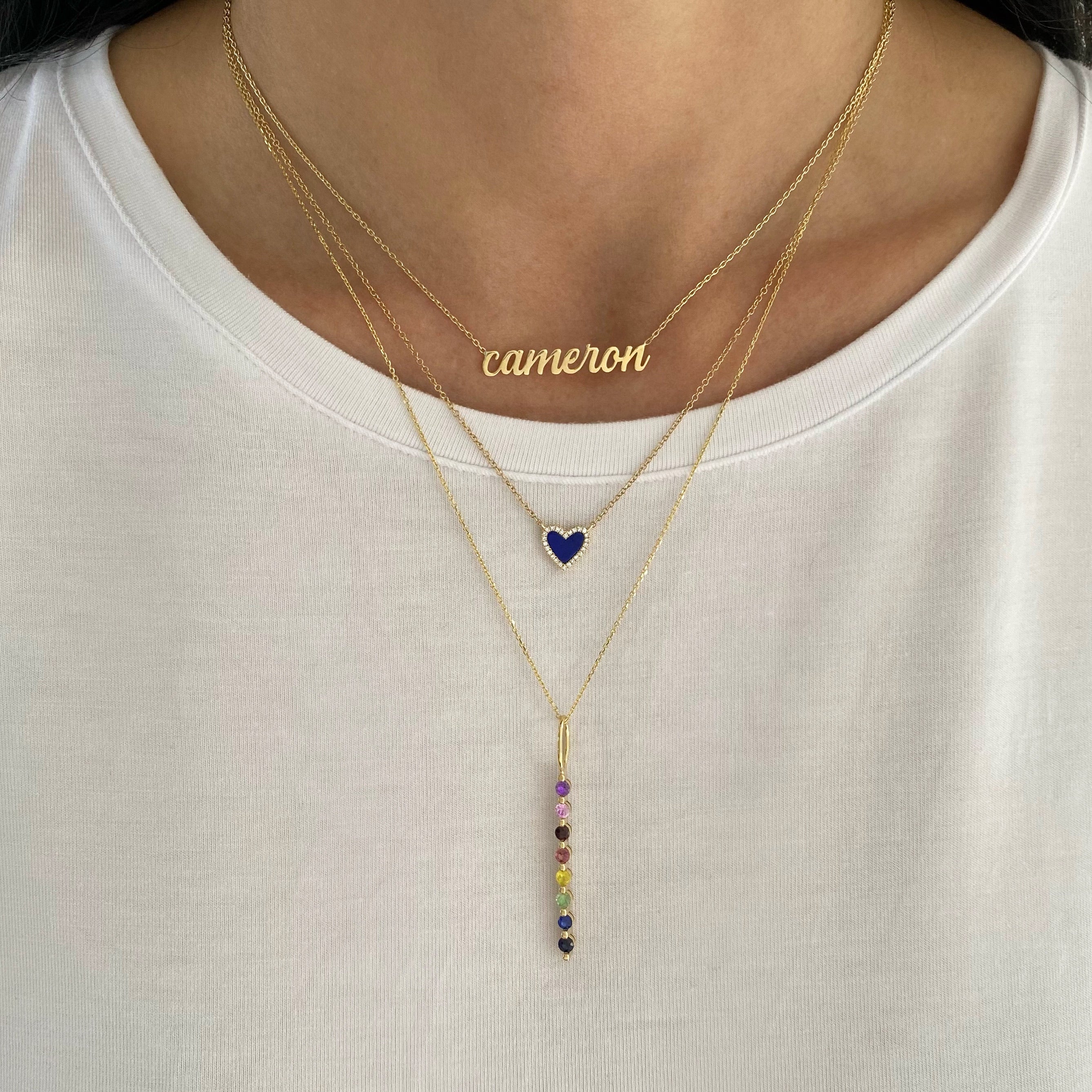 Small Script Gold Name Necklace