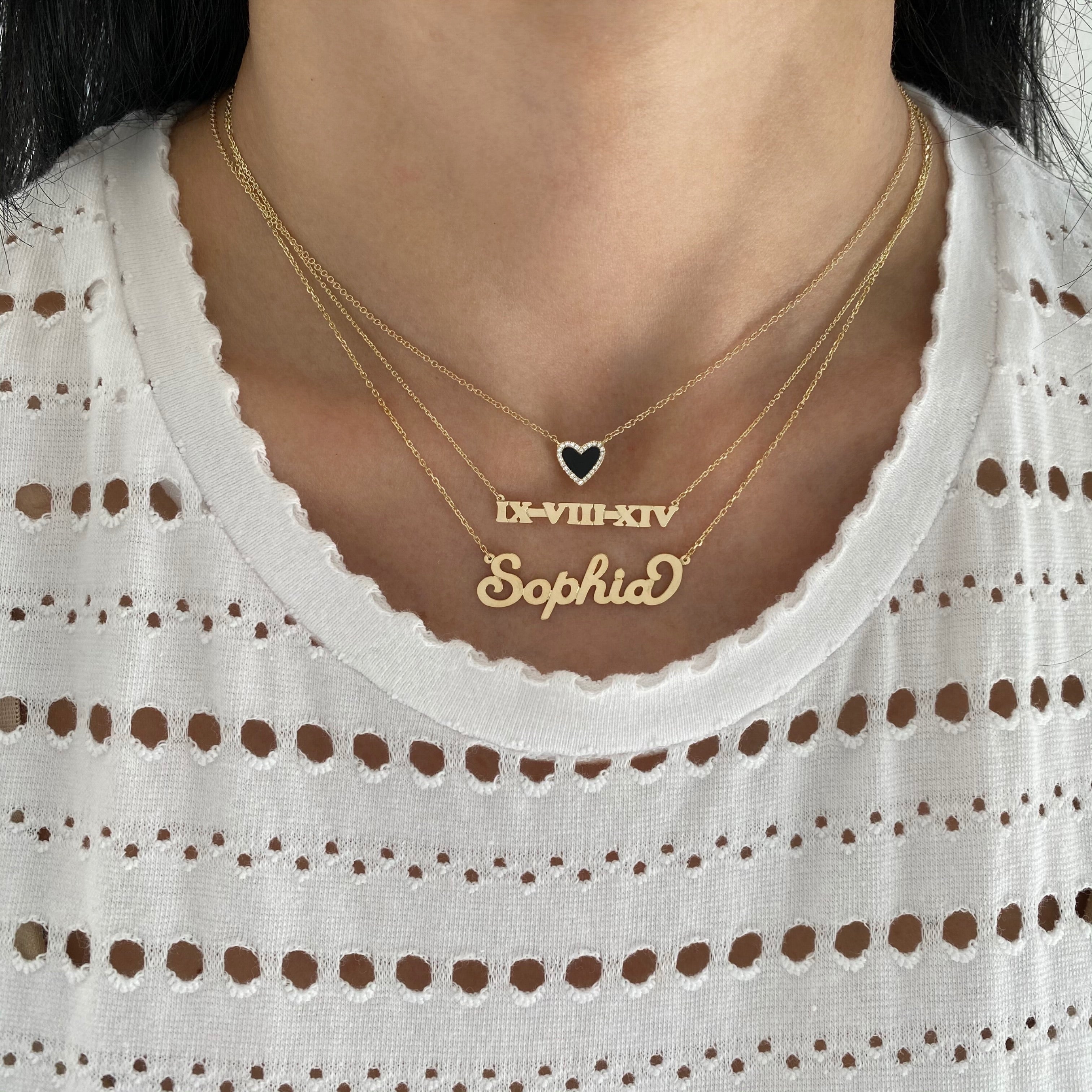 Large Script Name Necklace