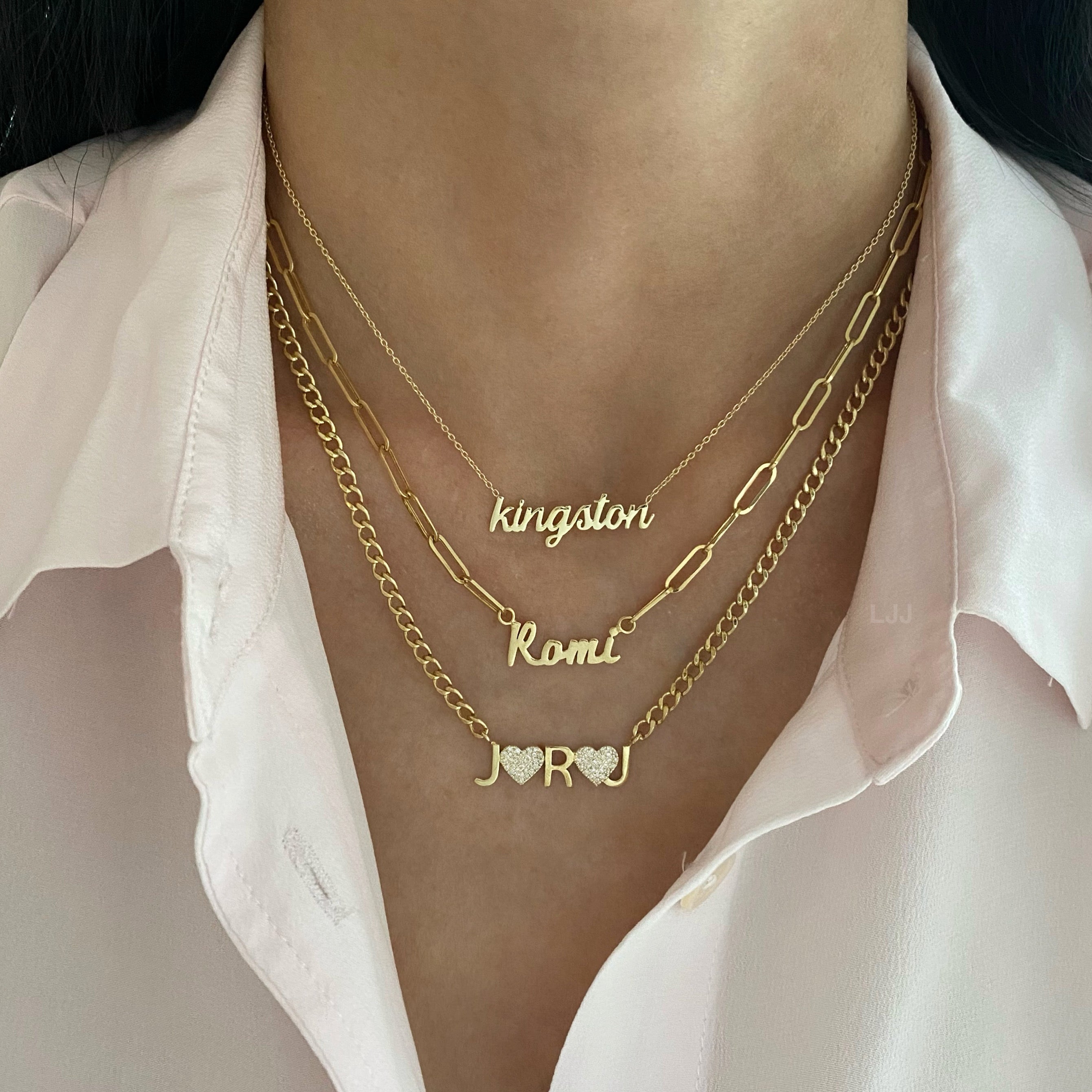 Small Script Gold Name Necklace